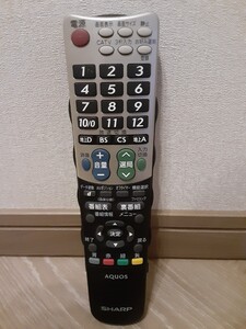 １円スタート！SHARP　シャープ　AQUAS　テレビ　リモコン　GA826WJSA