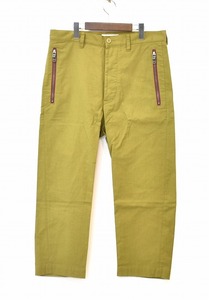 FACETASM (ファセッタズム)CHINO PANTS WITH ZIPPER POCKETS チノパンツ ジッパーポケットLOGOロゴ チノパン 9分丈クロップドサルエル