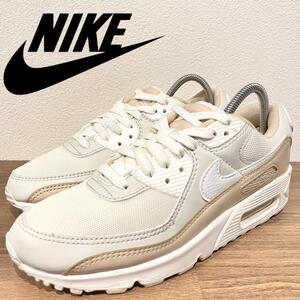 NIKE WMNS AIR MAX 90 ナイキ エア マックス 90 ベージュ レディース ローカットスニーカー FD1452-030 カジュアル 24cm 美品