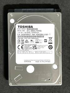 【送料無料】 ★ 2TB ★　TOSHIBA / MQ04ABD200　【使用時間：52 ｈ】 2024年製　稼働極少　2.5インチ内蔵HDD　9.5mm厚/SATA/5400rpm 東芝