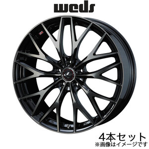 レオニスMX インプレッサWRX STI GRF/GVF 18インチ アルミホイール 4本 パールブラック ミラーカット/チタントップ 0037441 WEDS LEONIS MX