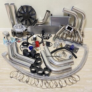 1JZ-GTE フルタービンキット! JZX81 JZX90 JZA70 JZZ30 インタークーラー オイルクーラー ブローオフ マフラー エキマニ フロントパイプ c