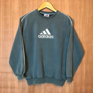 《キッズ》90s adidas アディダス 刺繍ロゴ スウェット トレーナー サイズ キッズ L 90年代 古着 k24110110