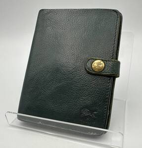 IL BISONTE レザー 折り財布 緑系 イルビゾンテ 財布 ウォレット 小物 札入れ