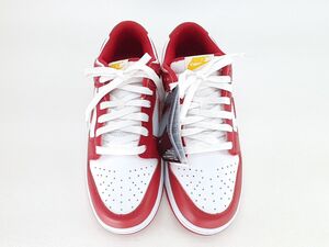 【美品】ナイキ ダンク ロウ レトロ ローカットスニーカー メンズ NIKE DUNK LOW RETRO レッド/ホワイト 26.5cm DD1391-602◆3105/高林店Ｋ