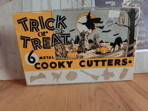  1940～50年代　メタル製　クッキーカッター　ハロウィン　箱付き 