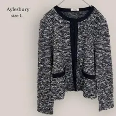 【アリスバーリー】Aylesbury ノーカラージャケット　ブラック系　良品