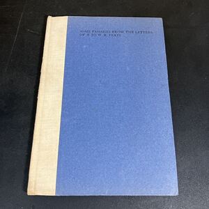 24-7-6 『 Ａ.E. からイエーツへの手紙　』クアラプレス　1936年　Some passages from the letters of AE to W.B. Yeats　Cuala Press