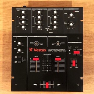 VESTAX（ベスタクス）名機PMC-05PRO3vca（メンテ済）-黒パネル＆赤ノブ仕様・電源ケーブル付き