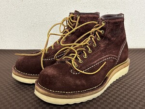 美品 WESCO ウエスコ CUSTOM JOBMASTER カスタム ジョブマスター 7 E 37 09 ワークブーツ パープル系 ブーツ ブランド靴 スエード 茶色系