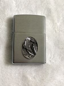 ZIPPO ジッポ ジッポー オイルライター 鷹 タカ eagle イーグル 鷲 ホーク HAWK 鳥 2002年製 未使用品 メタル貼り 細工