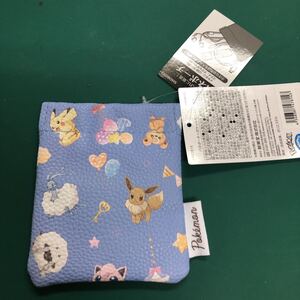 タグ付き　バネポーチ　ポケットモンスターB ブルー