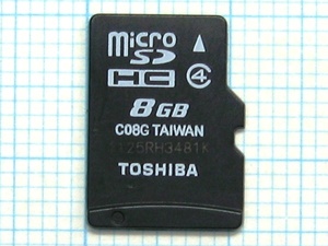 ★TOSHIBA microSDHC メモリーカード ８GB 中古★送料６３円～