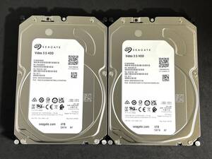 【送料無料】 2個セット ★ 4TB ★　ST4000VM005　/　Seagate【使用時間： 7ｈ＆ 7ｈ】2023年製 新品同様 3.5インチ内蔵HDD AVコマンド対応