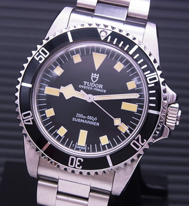 TUDOR ヴィンテージカスタム　Ref.9401/0 スノーフレーク / イカサブベース OH済サブ専用ブレス+ 5連ジュビリー+NATOベルト付 精度良好！