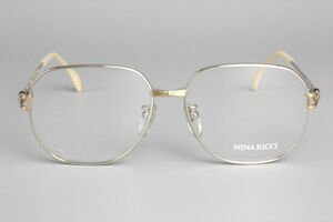 【新品・未使用】NINA RICCI　ニナ リッチ NR5551 WHITE ホワイト&ゴールド TITAN チタン 54□15 130