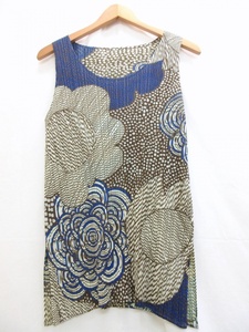 PLEATS PLEASE プリーツプリーズ プリーツ総柄ノースリーブ Sleeveless 3 PP83-JT712 ポリエステル100% ISSEY MIYAKE イッセイミヤケ