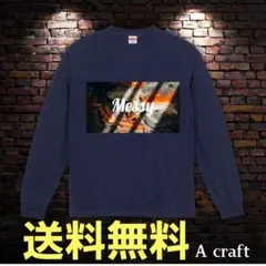 A craft 前面Messy Tシャツ ネイビー