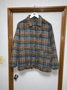 S 美品 22AW South2 West8 Coach Jacket Shaggy Plaid コーチジャケット