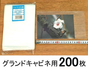 ショーレックス 2Lワイド・2L-W・グランドキャビネ判 200枚【即決】写真袋 ハイゼックス HD袋★約22×14.5センチ 無地 半透明 乳白色★新品