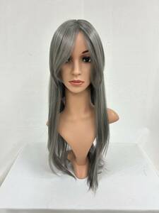 Wigs2you C-005 グレー色 コスプレウィッグ アニメ アイドル風 耐熱コスプレウィッグ★シンプルなロングスタイル