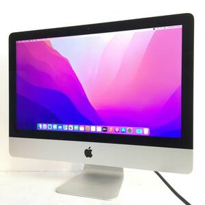 ☆【美品 21.5インチ】Apple iMac (21.5-inch, Late 2015) A1418『Core i5(5250U)1.6GHz/RAM:8GB/HDD:1TB』Monterey 動作品