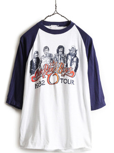 パキ綿 80s ■ The Oak Ridge Boys 1982 ツアー 両面 プリント ベースボール Tシャツ メンズ XL 小さめ S 程/ 80年代 バンド ロック 当時物