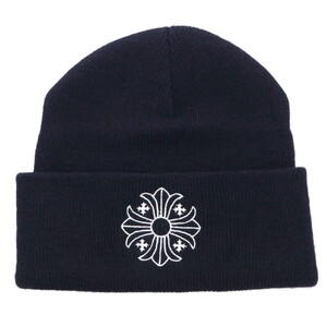 クロムハーツ 帽子 WOOL WATCH CAP サイズ:ONE SIZE CHプラス刺繍ビーニー帽子 中古 SJ02