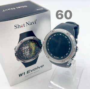 12AC045 Shot Navi W1 Evolve ゴルフGPS Watch 本体のみ ブラック 中古 現状品 動作未確認