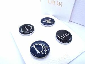 ■新品■未使用■ ChristianDior ディオール ピンブローチ ピンバッジ アクセサリー 4点セット ネイビー系×ブラック系 AV8939