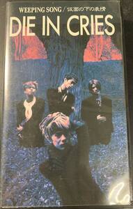 VHS VIDEO● DIE IN CRIES / WEEPING SONG ～ インディーズ DANGER CRUE