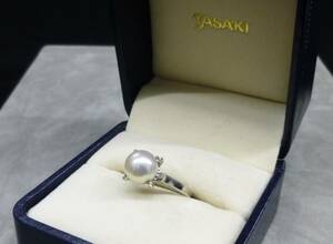 1円～ 田崎真珠 タサキ TASAKI SHINJU Pt900パールリング 真珠 指輪 10号