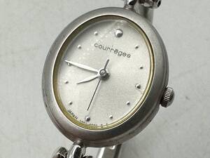 Courreges クレージュ　本物　ブレスレット型　レディース腕時計　稼働品