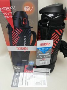 未使用品　サーモス(THERMOS) 真空断熱スポーツボトル 1.5L ブラックオレンジ　FJS-1500F