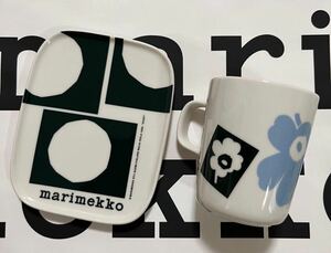 marimekko マリメッコ 70周年 キヴェット プレート ダークグリーン ウニッコマグカップ セット