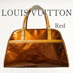 【訳アリ品】LOUIS VUITTON(ルイヴィトン) ヴェルニ トンプキンス ハンドバッグ 赤 レッド