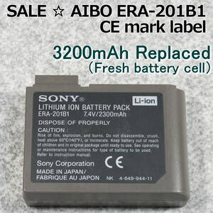 SALE ☆ AIBO ERA-201B1 CE mark label ☆ 3200mAh Replaced（Fresh battery cell）
