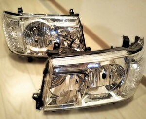 【トヨタ 純正】ランクル 100系 後期 ヘッド ライト ユニット ASSY 左右 ランプ レンズ UZJ100/HDJ101 TOYOTA LAND CRUISER HEADLAMP UNIT