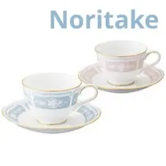 未使用　Noritakeノリタケ　レースウッドゴールド　カップ&ソーサー　2客