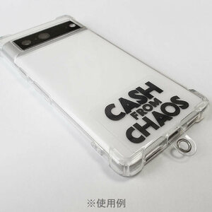 スマホ　ショルダーストラップ・ネックストラップ用　透明ストラップホルダー　【CASH FROM CHAOS】