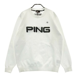 【1円】PING ピン 2022年モデル 長袖 ニットセーター ホワイト系 L [240101187442]