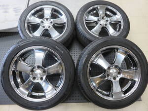 ★NISMO ニスモ RAYS 18×7.5J+40 5H/114.3 バリ山22年製タイヤ 235/50R18 97W ダンロップ エナセーブRV505 タイヤホイール4本セット★