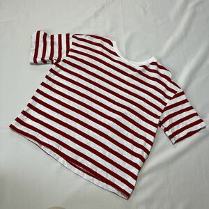 2204097(送料込¥441) UNIQLOユニクロ ボーダー半袖Tシャツ サイズM ウォーリーを探せ