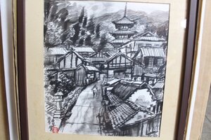 （山)　 野澤　寛　　水墨画　　岡寺展望