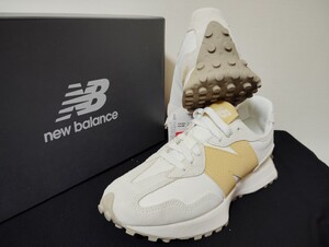 新品24.5cm ニューバランス newbalanceレディーススニーカーWS327KFホワイトオレンジ白オレンジMS327好きにも