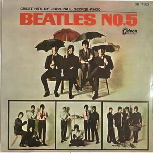 【赤盤】国内盤 ペラジャケ The Beatles - Beatles No. 5 / (Odeon) OR7103 / 1965年 / 歌詞解説書付 / スリーブ有