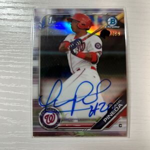 2019 Bowman Chrome Israel Pineda auto refractor 499枚限定