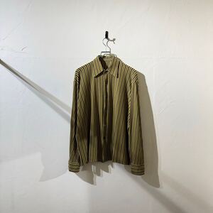 vintage euro 70s stripe design dress shirt ヨーロッパ古着 ビンテージ 長袖シャツストライプシャツ ドレスシャツ デザインシャツ 