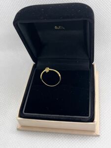 e.m. ピンキー リングK18 ダイヤ0.03ct