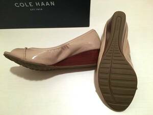 【コール ハーンCole Haan】women ウィメン　ウェッジオープントゥパンプス　7B 24cm 型番:D44726　定価4万円弱　ベージュ